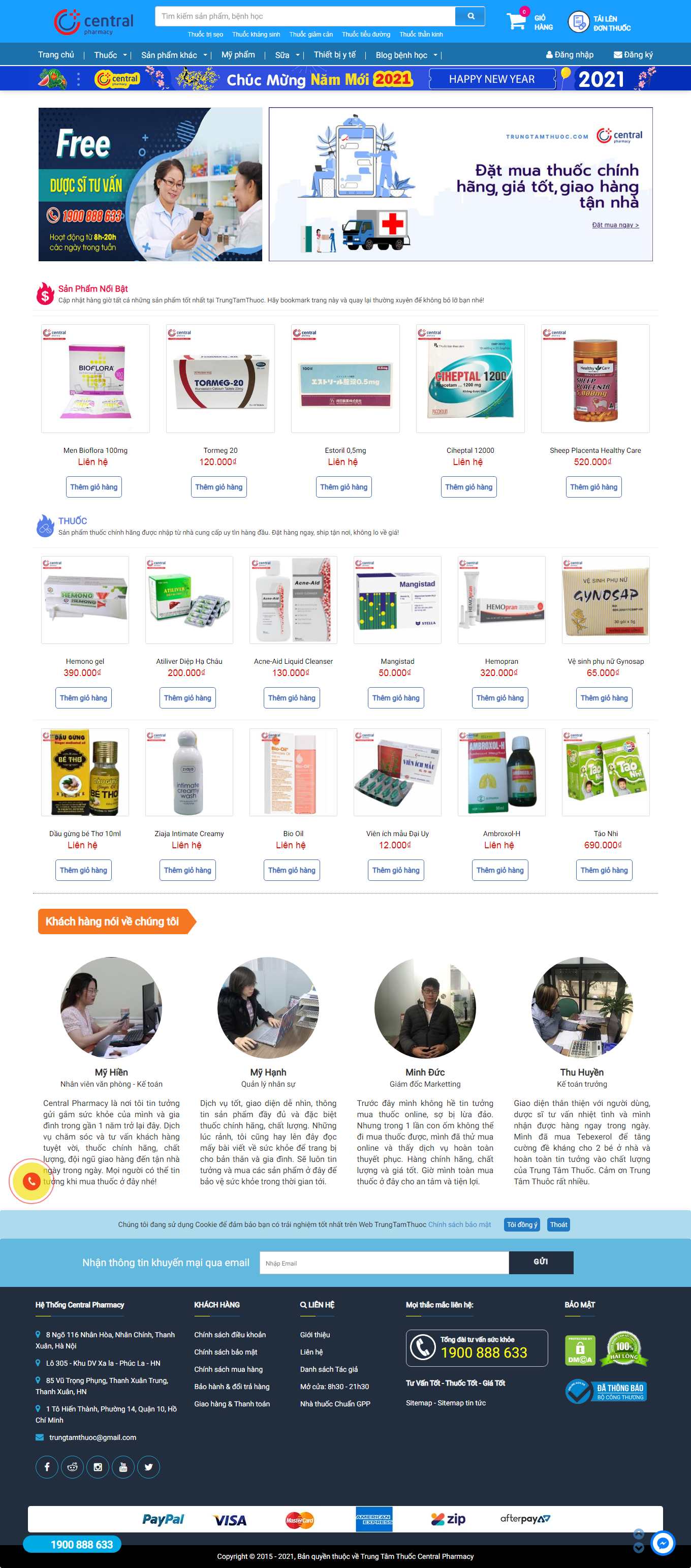 Thiết kế Web dược trungtamthuoc.com