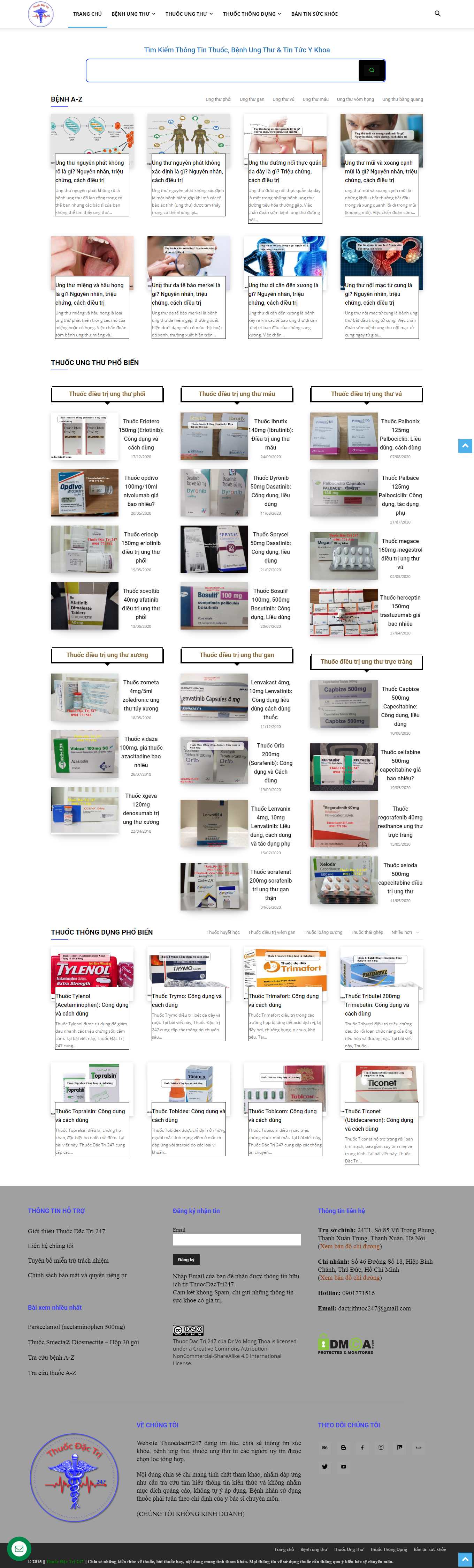 Thiết kế Web dược thuocdactri247.com