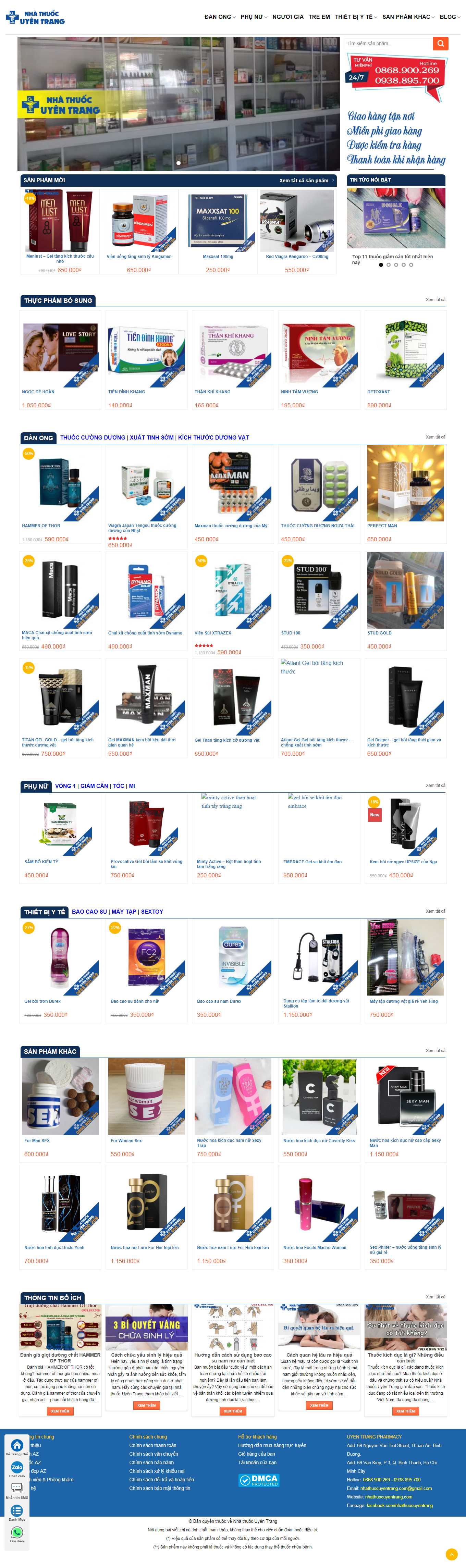 Thiết kế Web dược nhathuocuyentrang.com