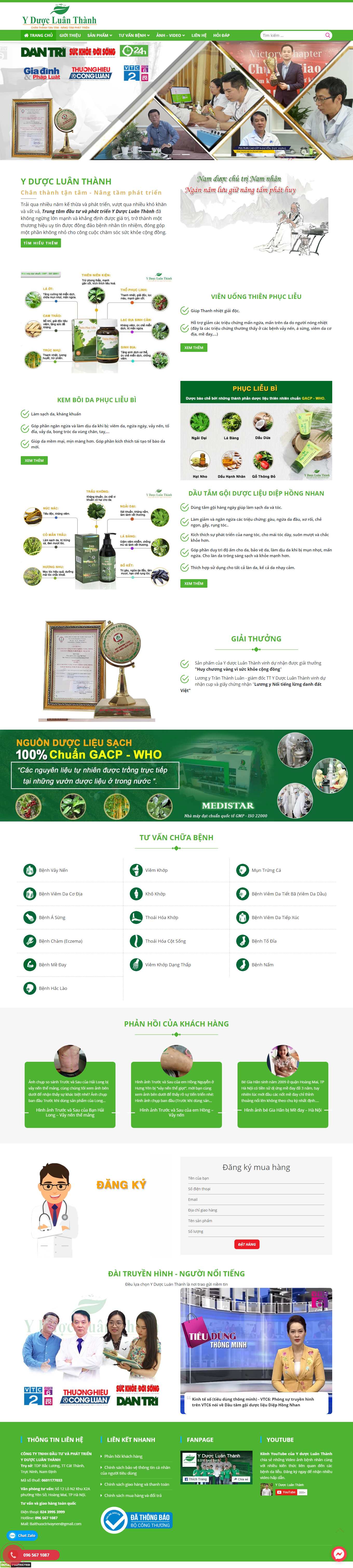 Thiết kế Web dược yduocluanthanh.com