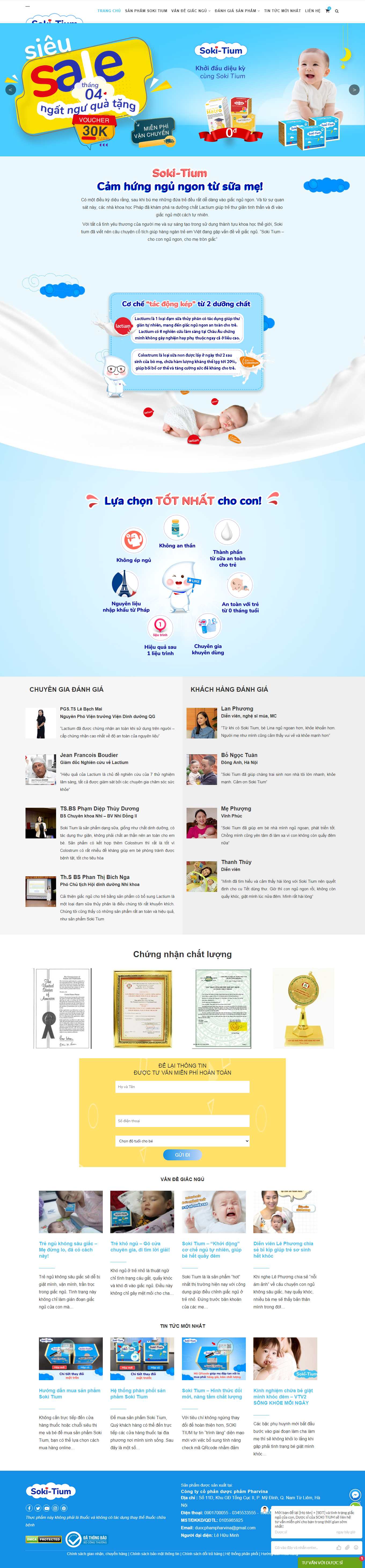 Thiết kế Web dược sokitium.com