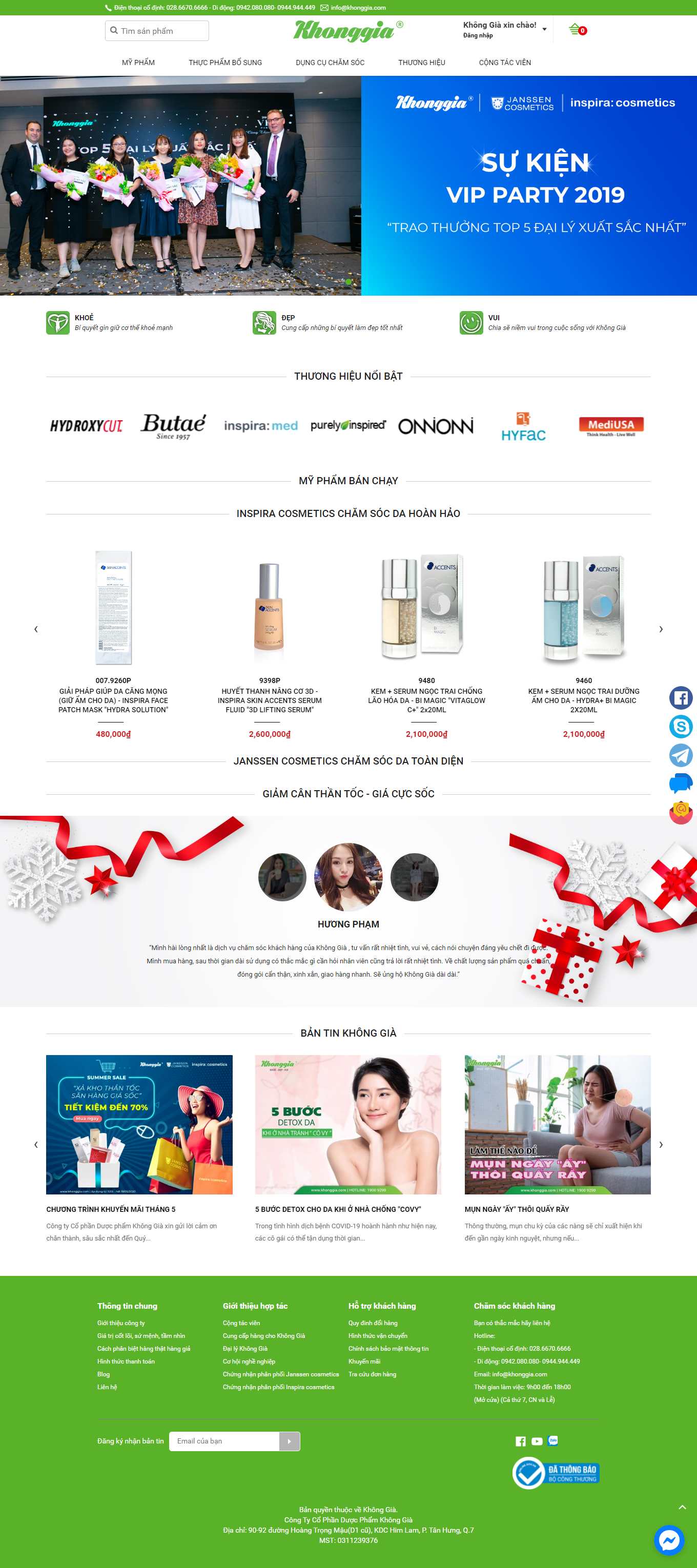 Thiết kế Web dược khonggia.com