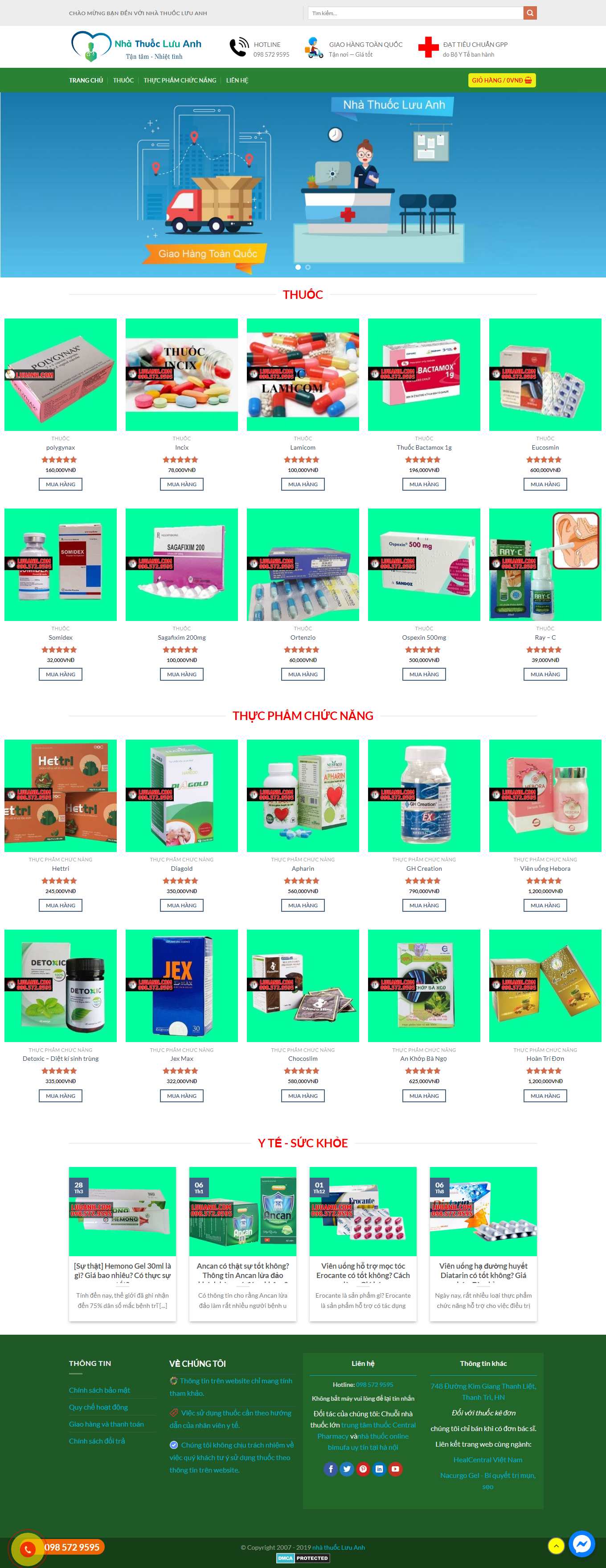 Thiết kế Web y tế luuanh.com