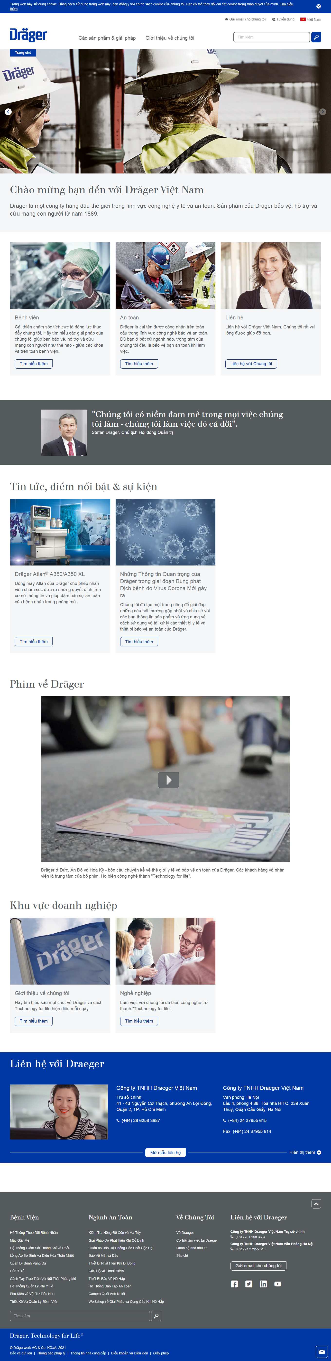 Thiết kế Web y tế draeger.com