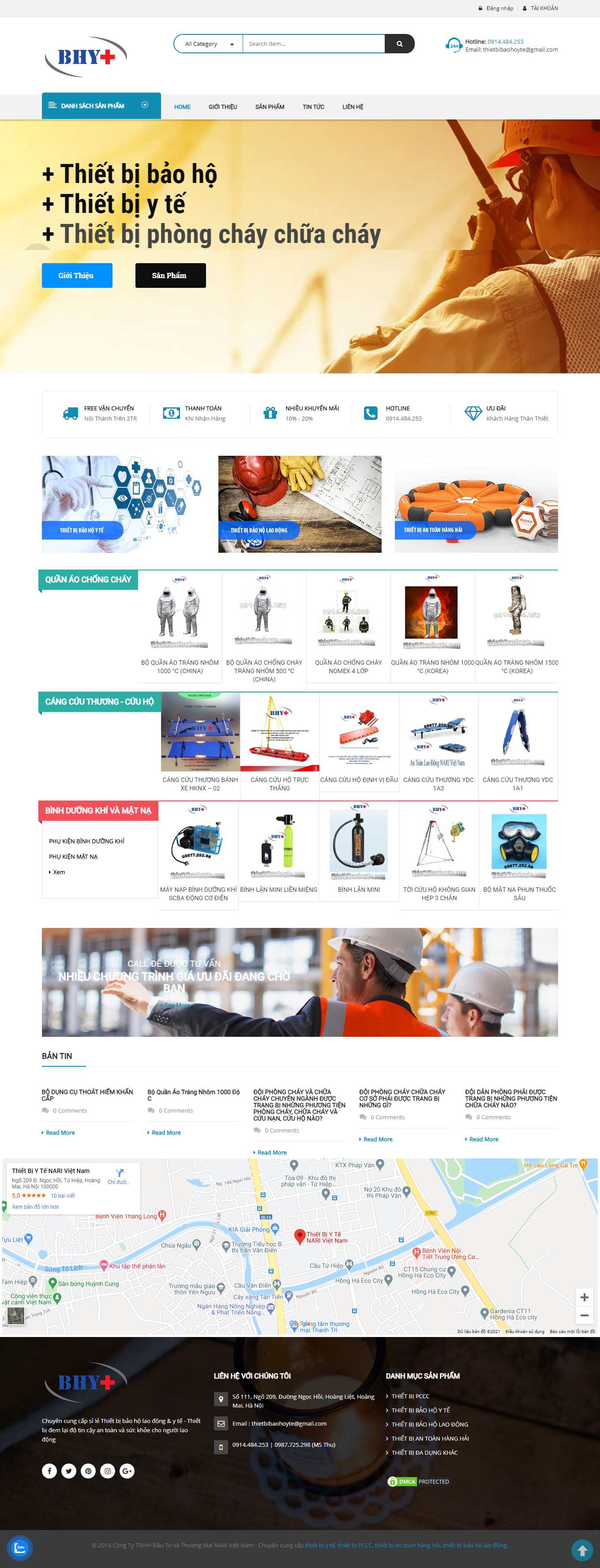 Thiết kế Web y tế thietbibaohoyte.com