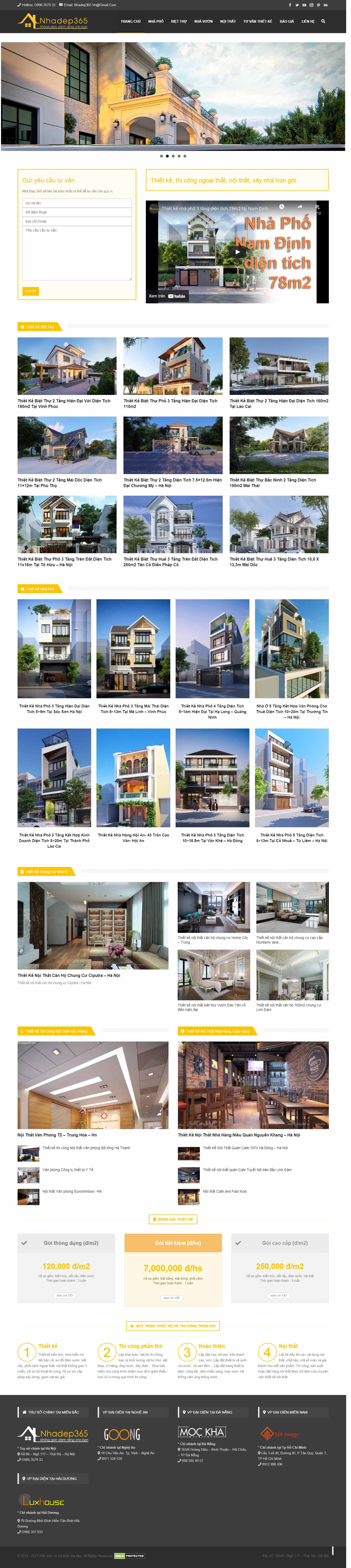 Thiết kế Web kiến trúc nhadep365.vn