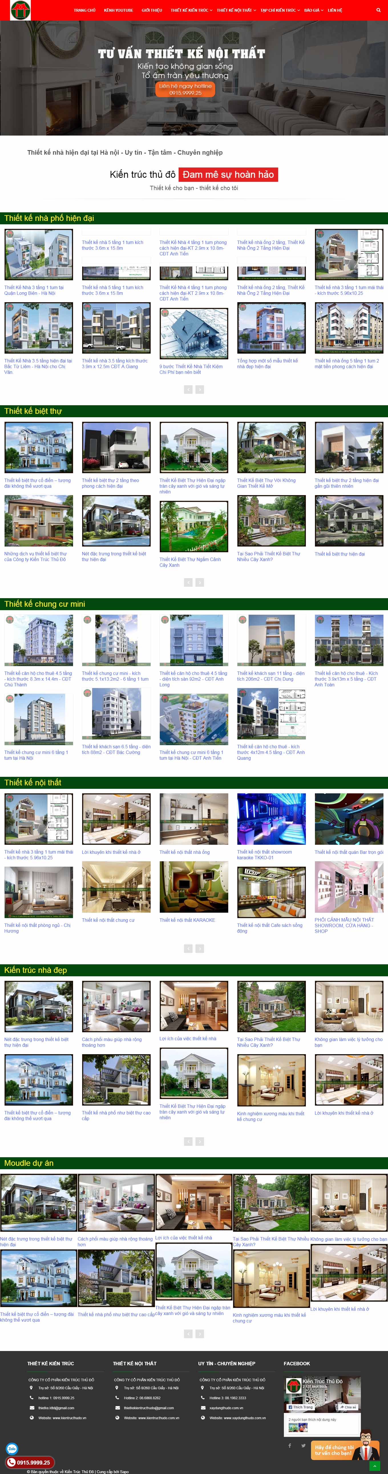 Thiết kế Web kiến trúc kientructhudo.vn
