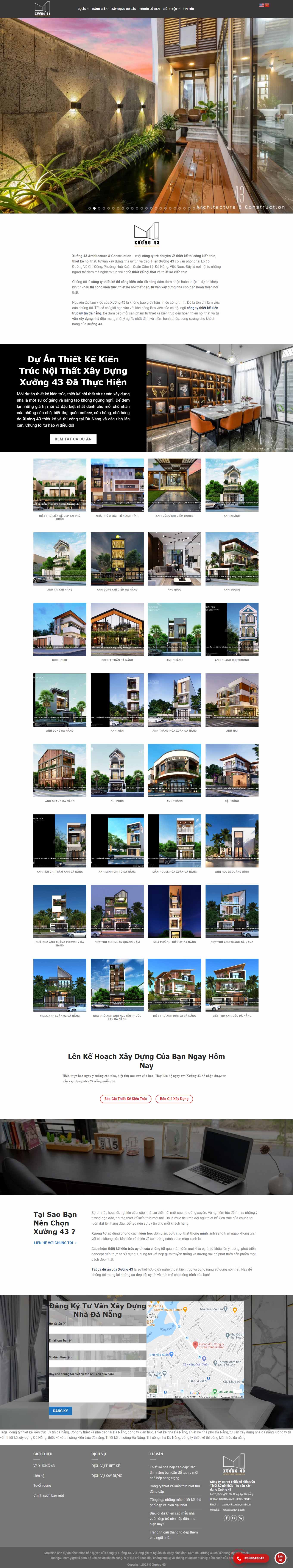 Thiết kế Web kiến trúc xuong43.com
