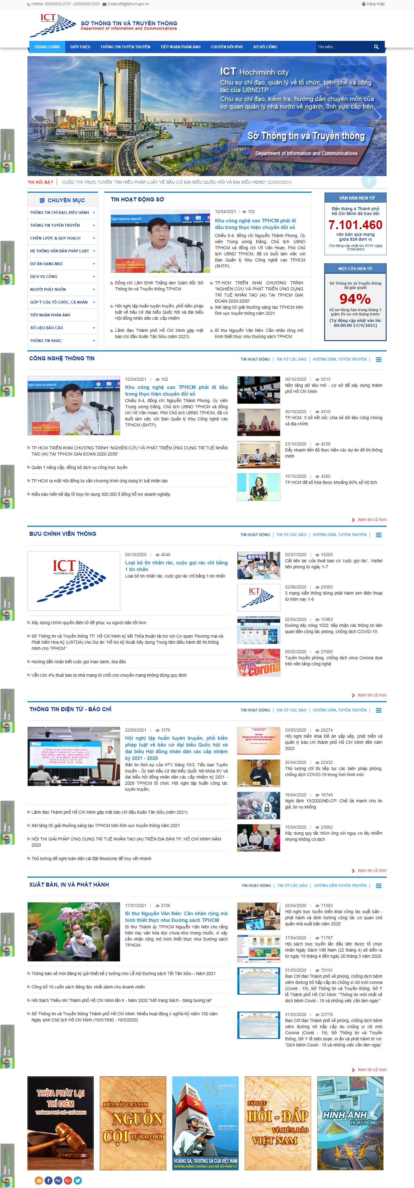 Thiết kế Web báo chí ict-hcm.gov.vn