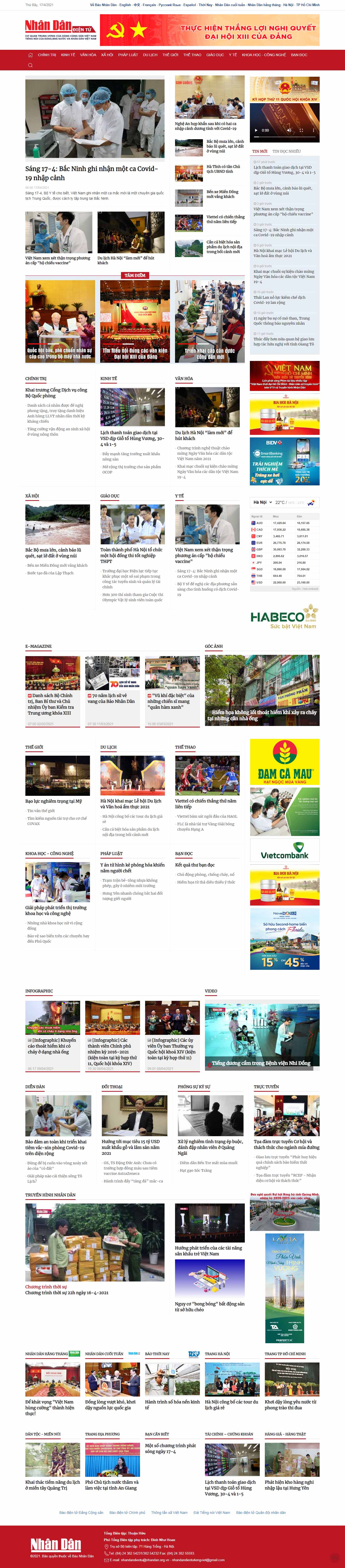 Thiết kế Web báo chí nhandan.com.vn
