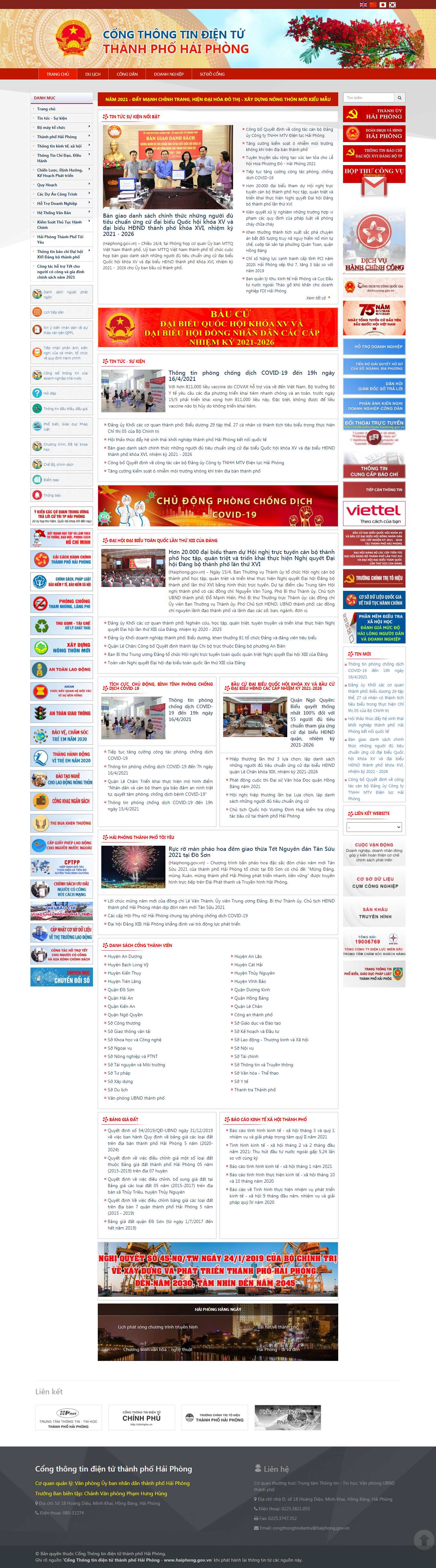 Thiết kế Web báo chí haiphong.gov.vn