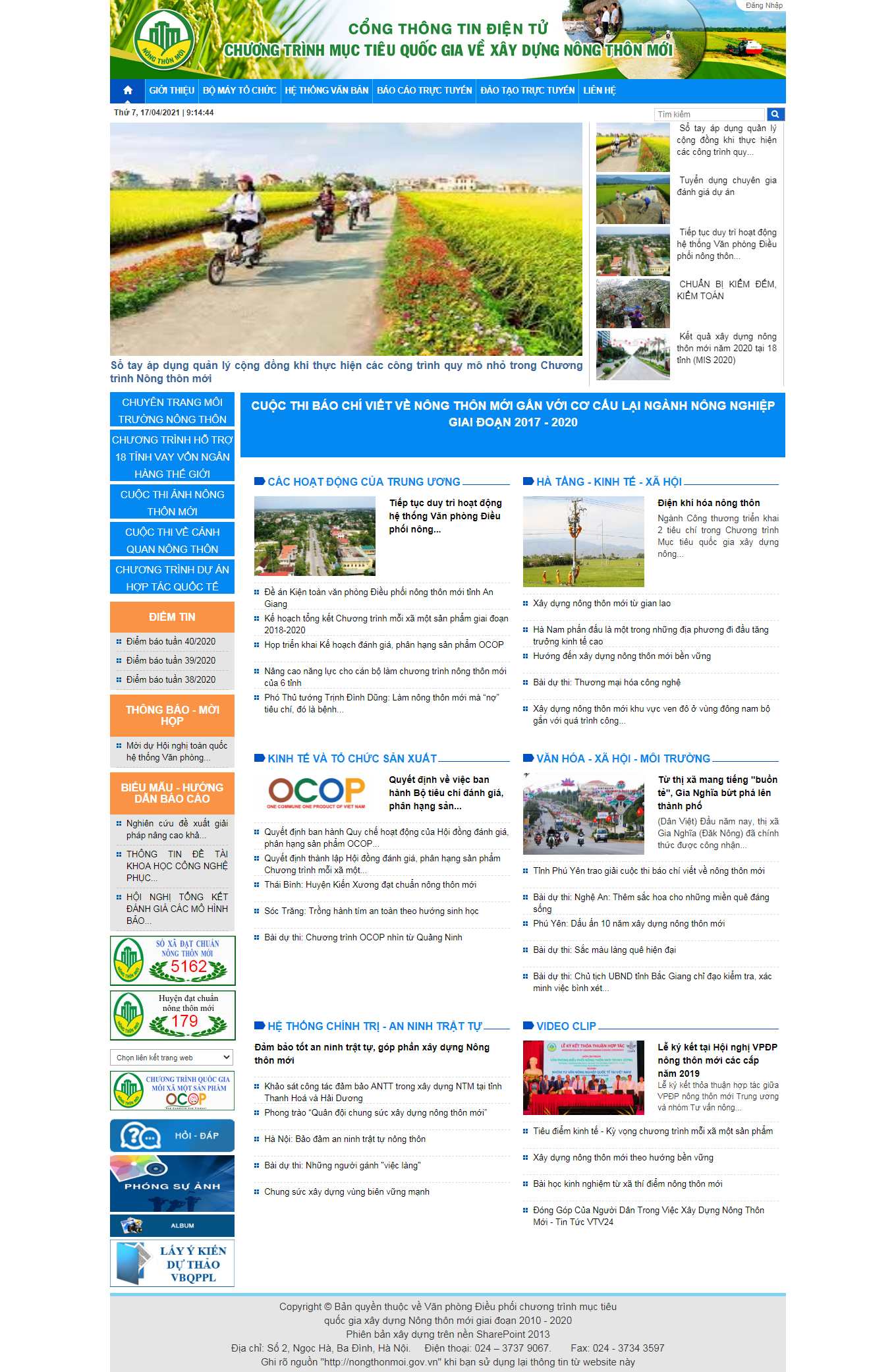 Thiết kế Web báo chí nongthonmoi.gov.vn