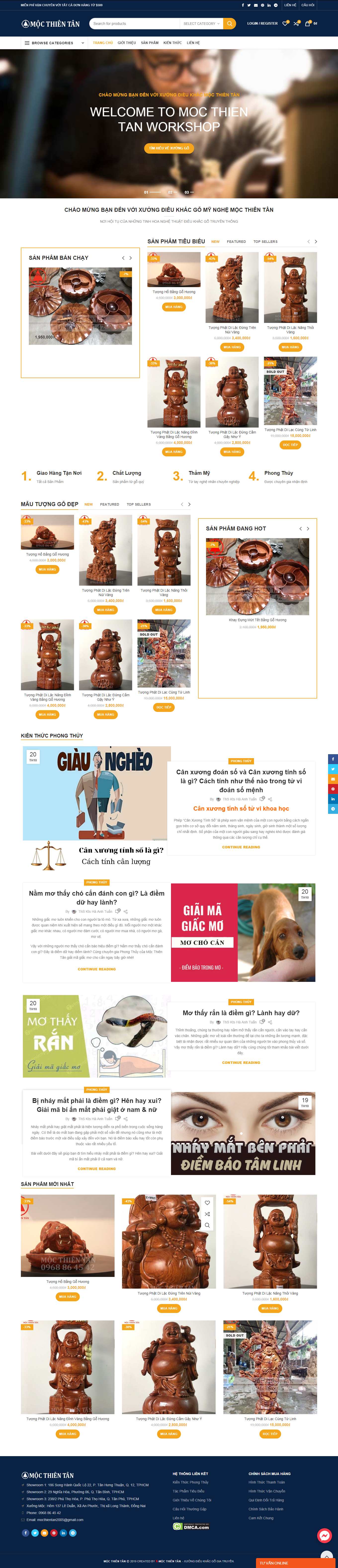 Thiết kế Web điêu khắc mocthientan.com
