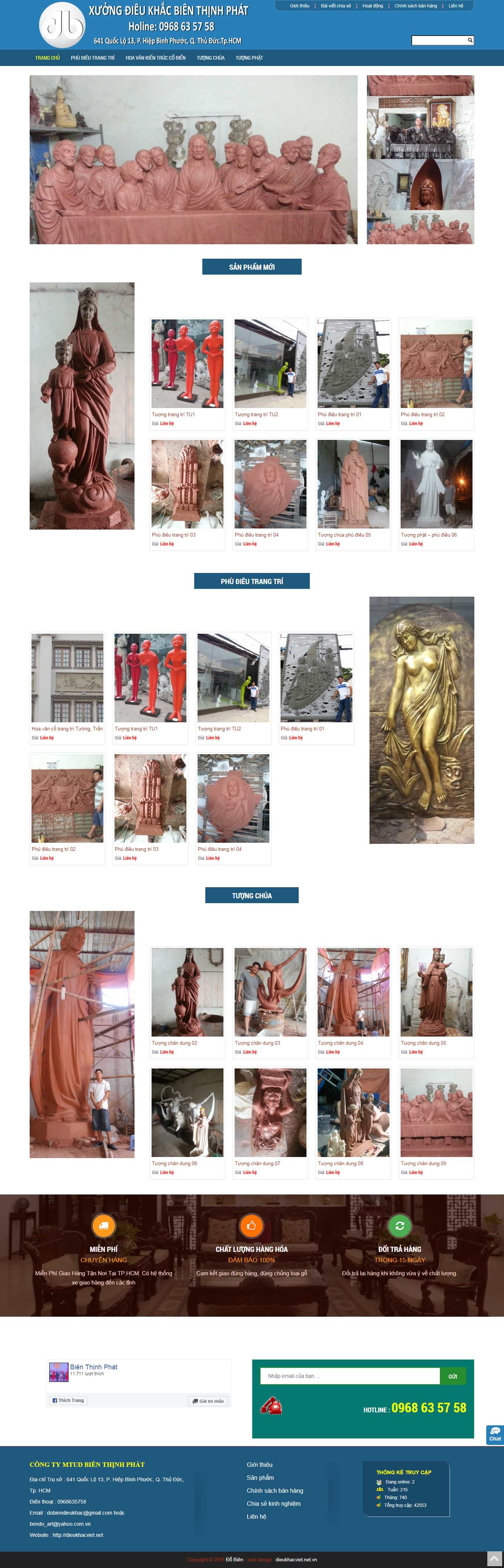Thiết kế Web điêu khắc dieukhacviet.net.vn