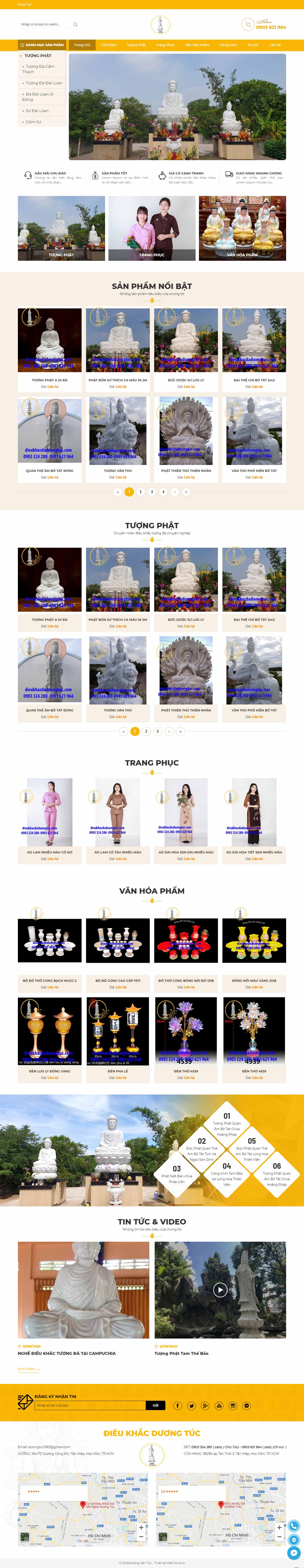 Thiết kế Web điêu khắc dieukhacdaduongtuc.com