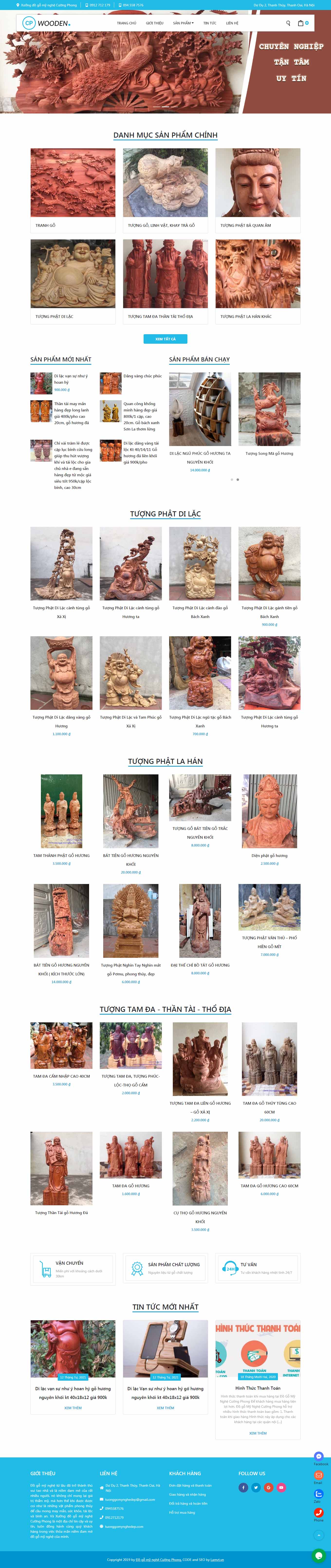 Thiết kế Web điêu khắc tuonggomynghedep.com