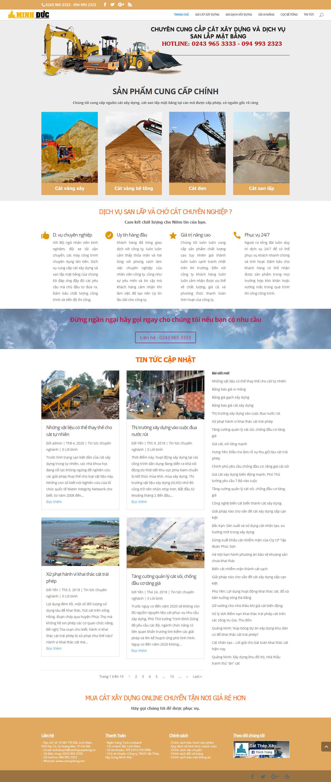 Thiết kế Web vật liệu xây dựng catxaydung.net