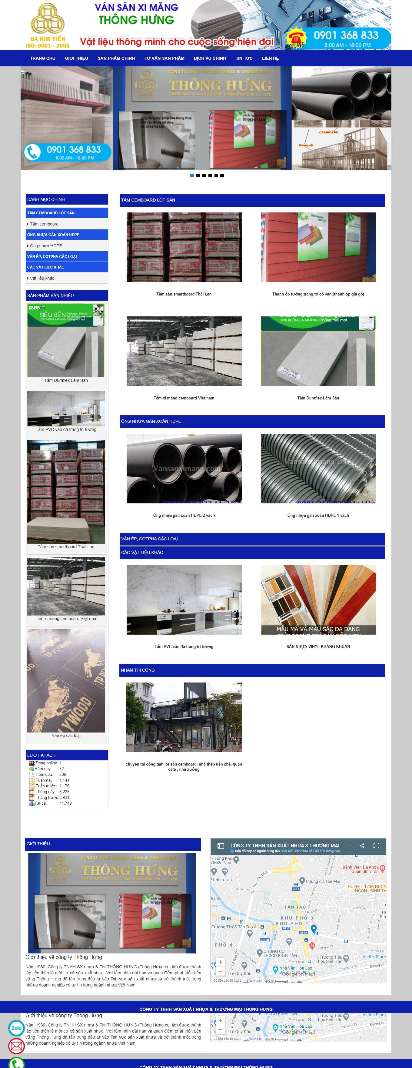 Thiết kế Web vật liệu xây dựng vansanximang.com