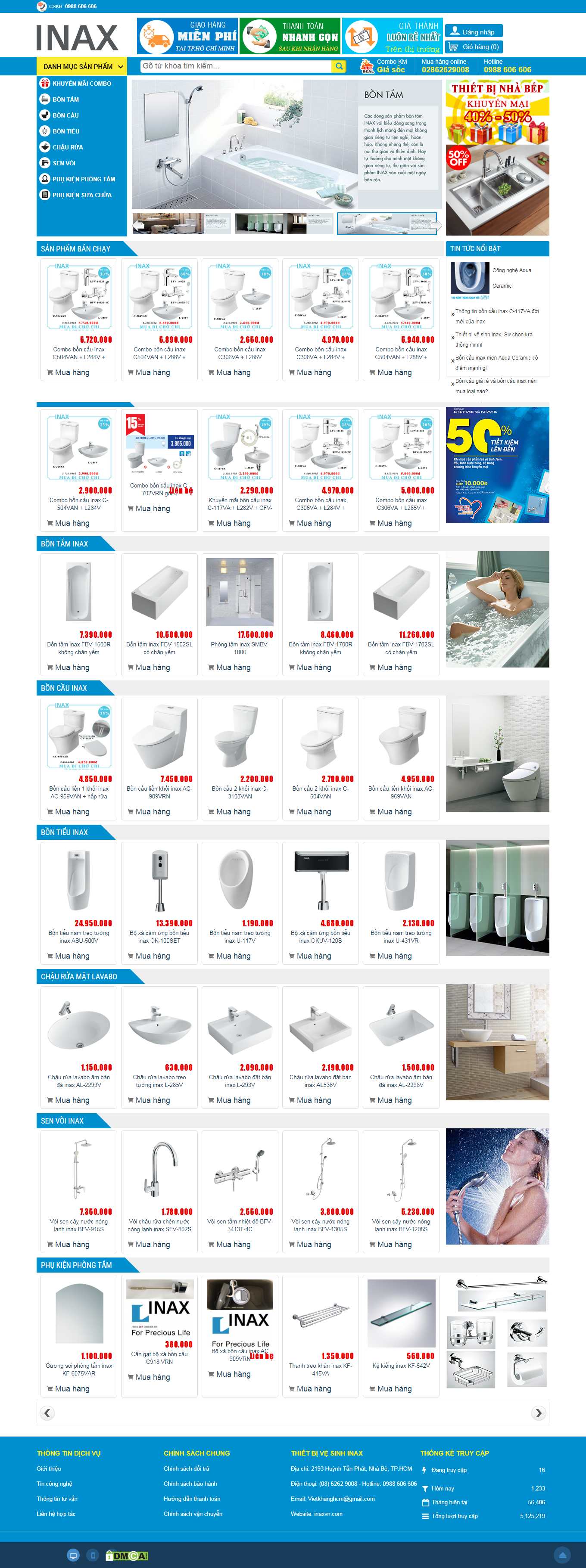 Thiết kế Web sen vòi inaxvn.com