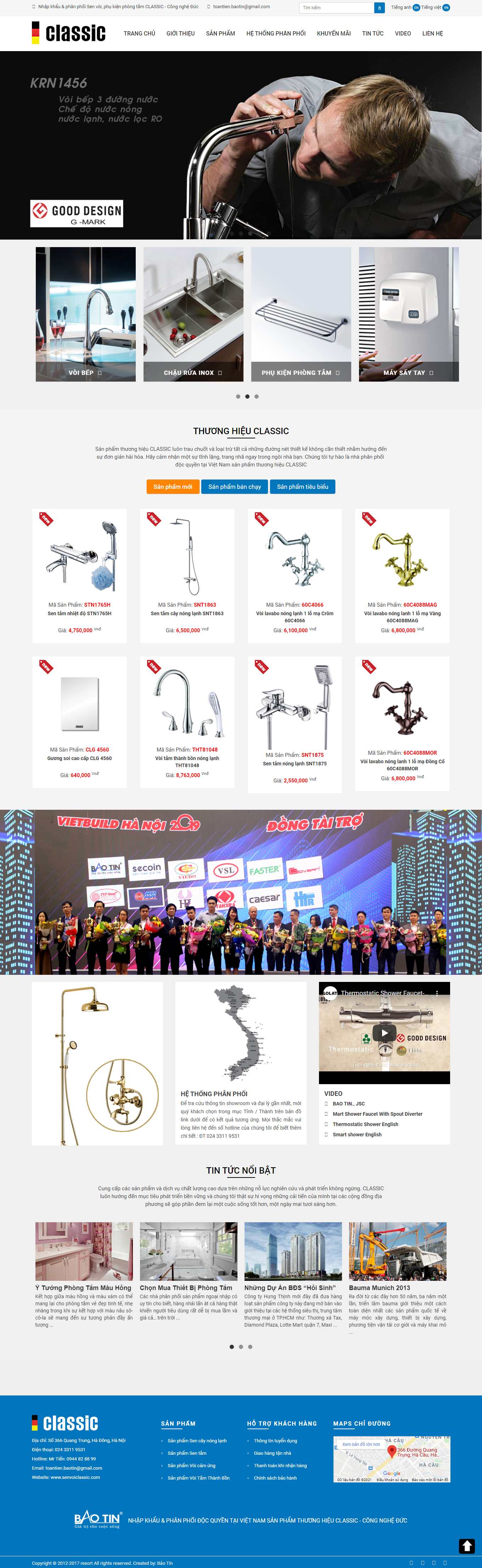 Thiết kế Web sen vòi senvoiclassic.com