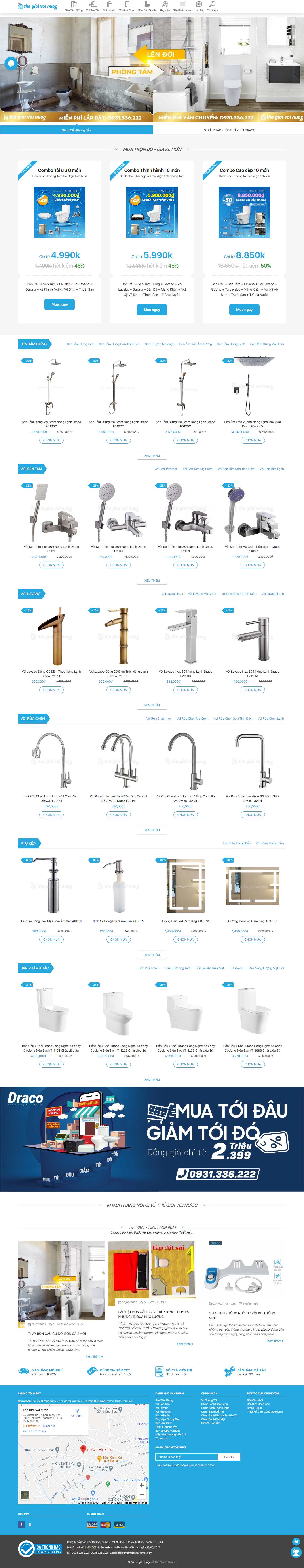 Thiết kế Web sen vòi thegioivoinuoc.vn