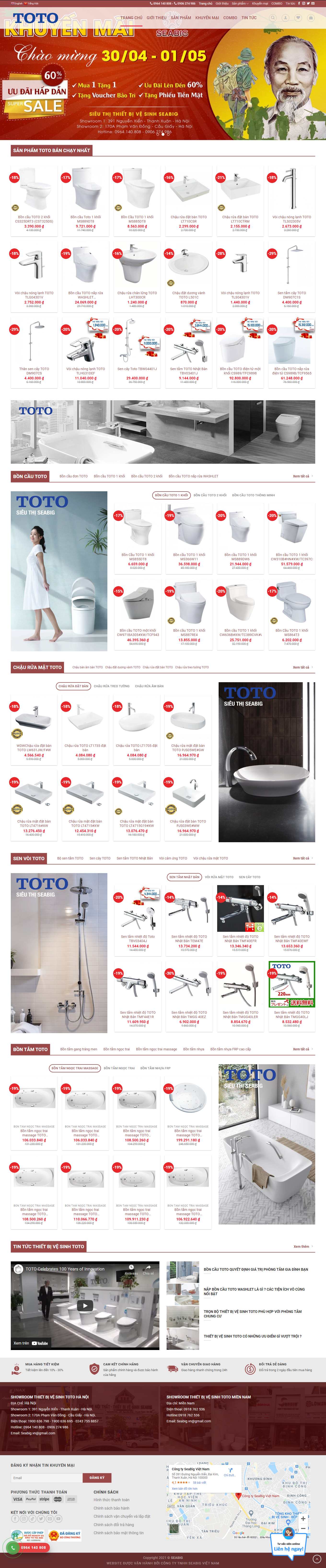 Thiết kế Web sen vòi thietbivesinhtoto.vn