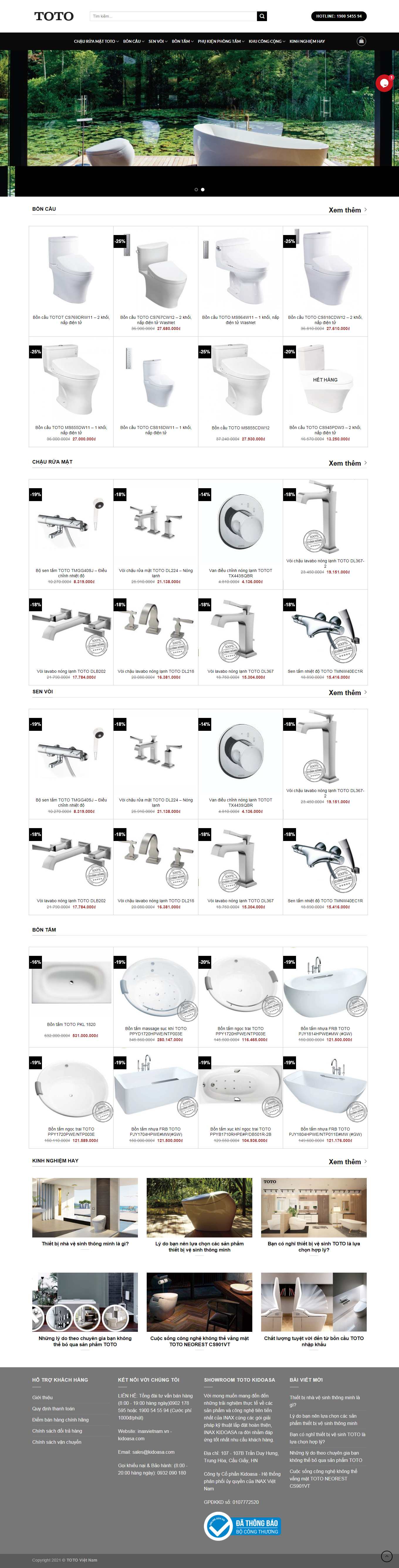 Thiết kế Web sen vòi totovietnam.vn