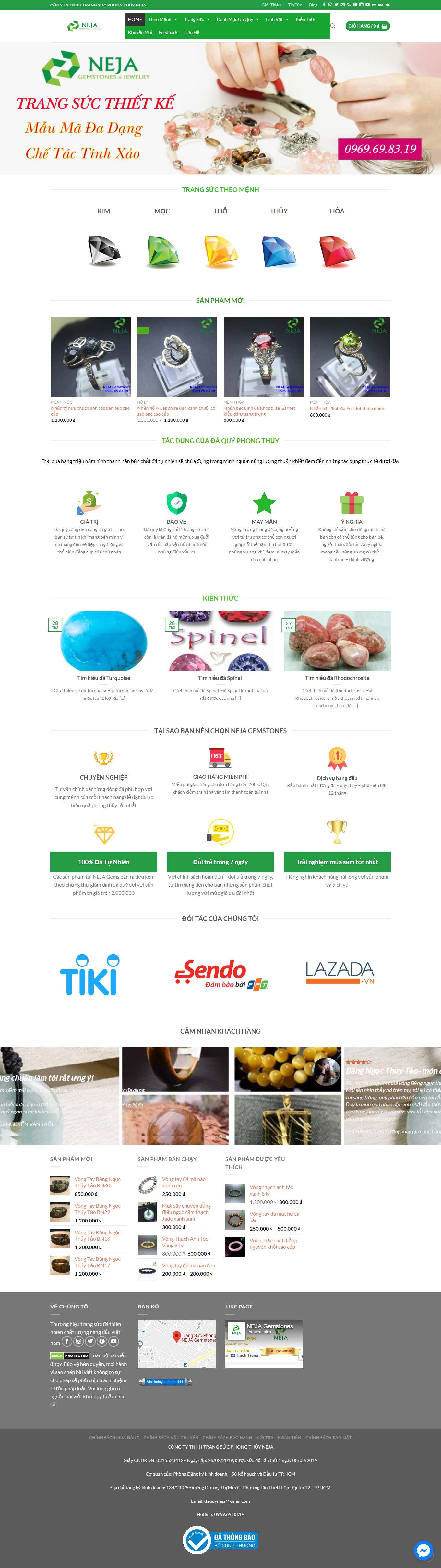 Thiết kế Web vòng tay phong thủy daquyneja.com