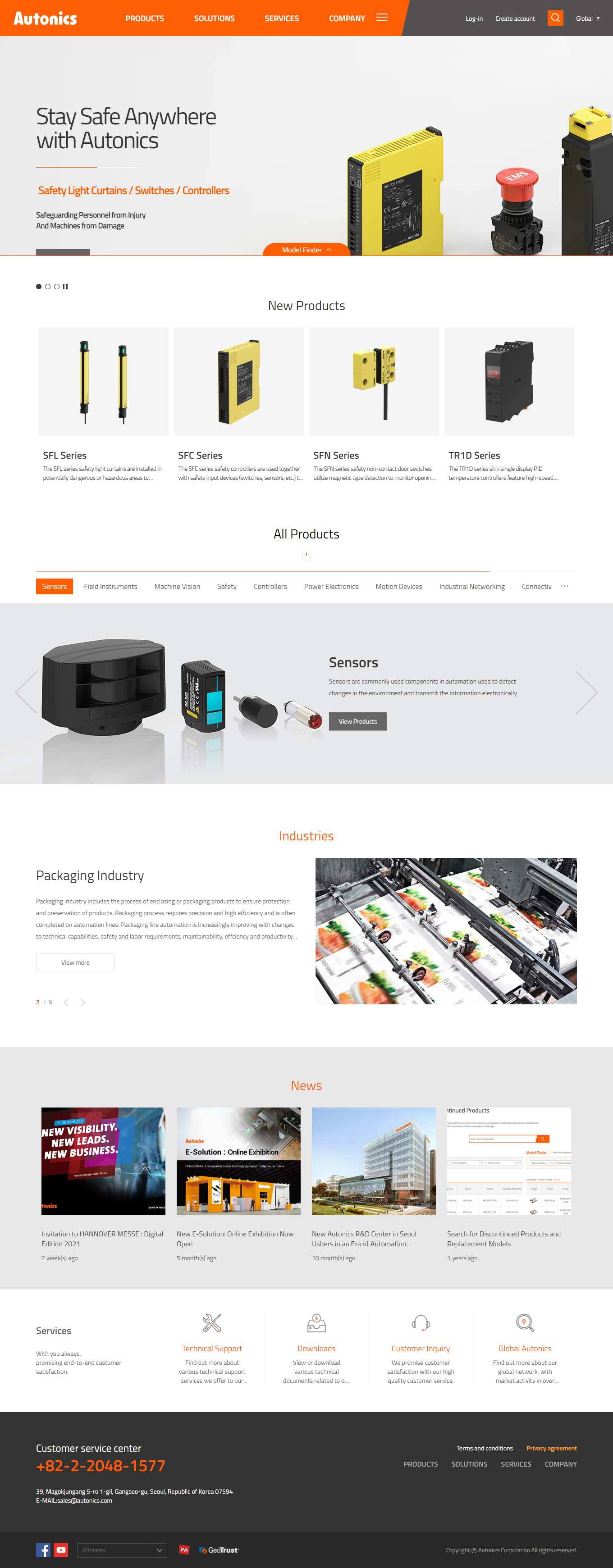 Thiết kế Web hiệu quả autonics.com