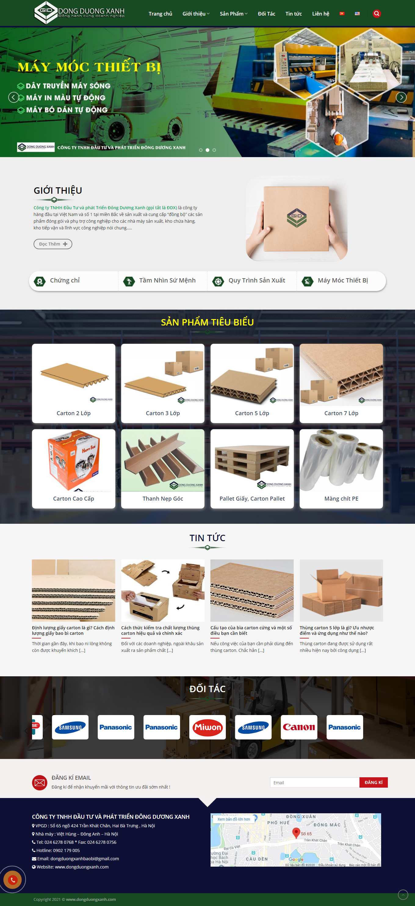 Thiết kế Web nhanh dongduongxanh.com