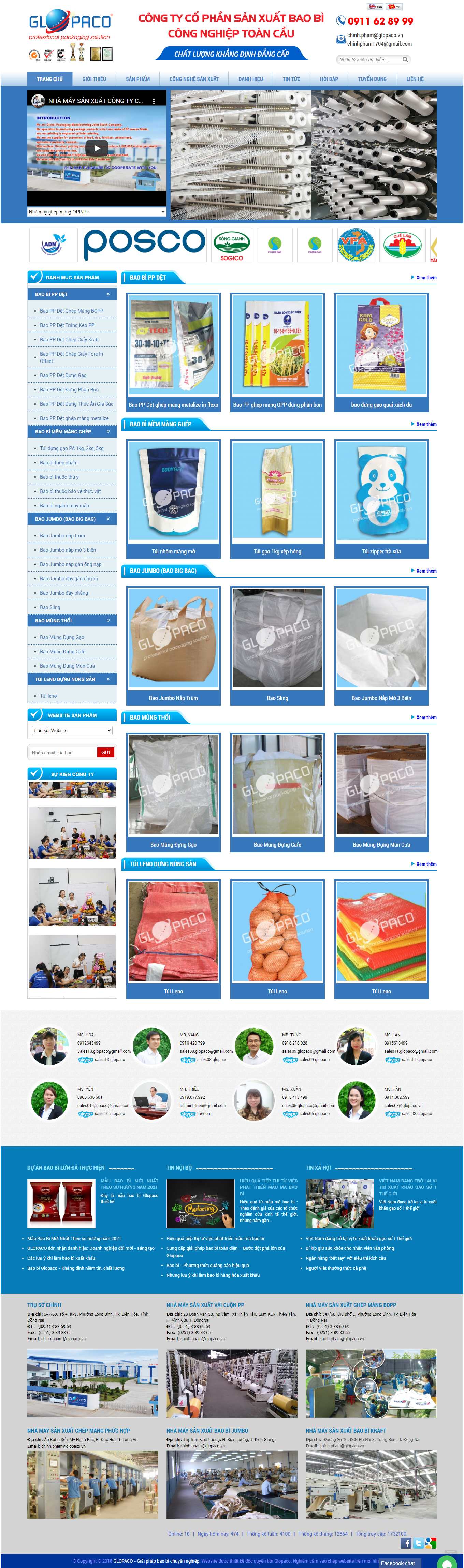 Thiết kế Web nhanh glopaco.vn