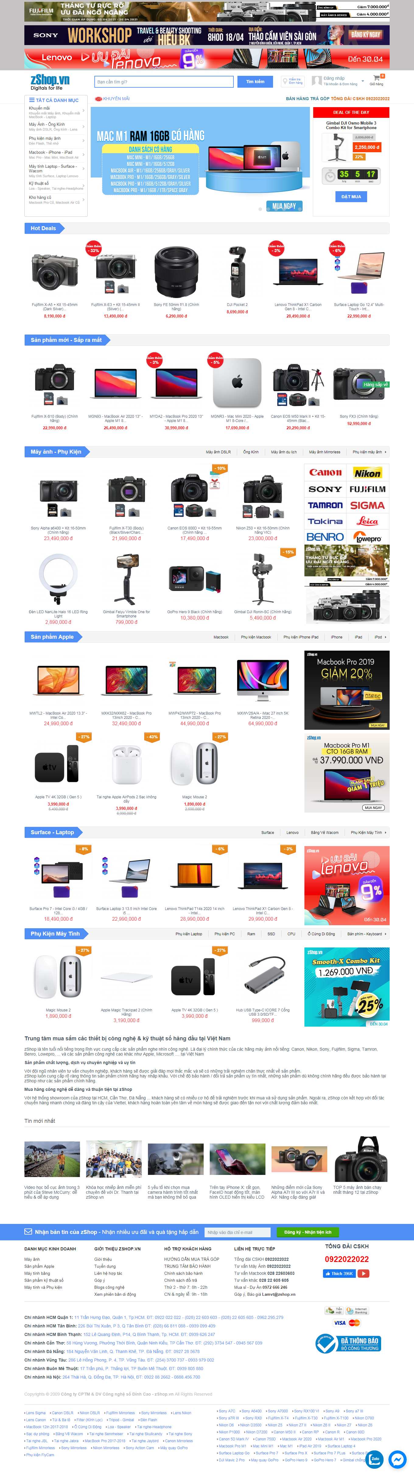 Thiết kế Web nhanh zshop.vn