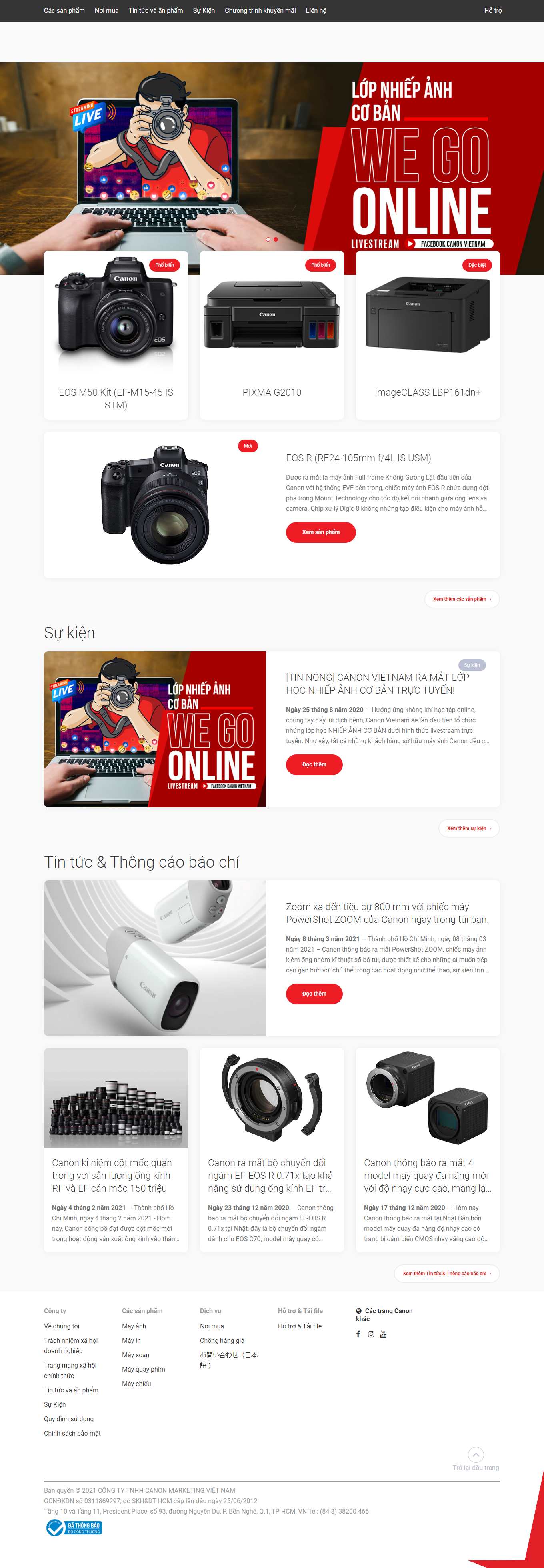 Thiết kế Web nhanh vn.canon