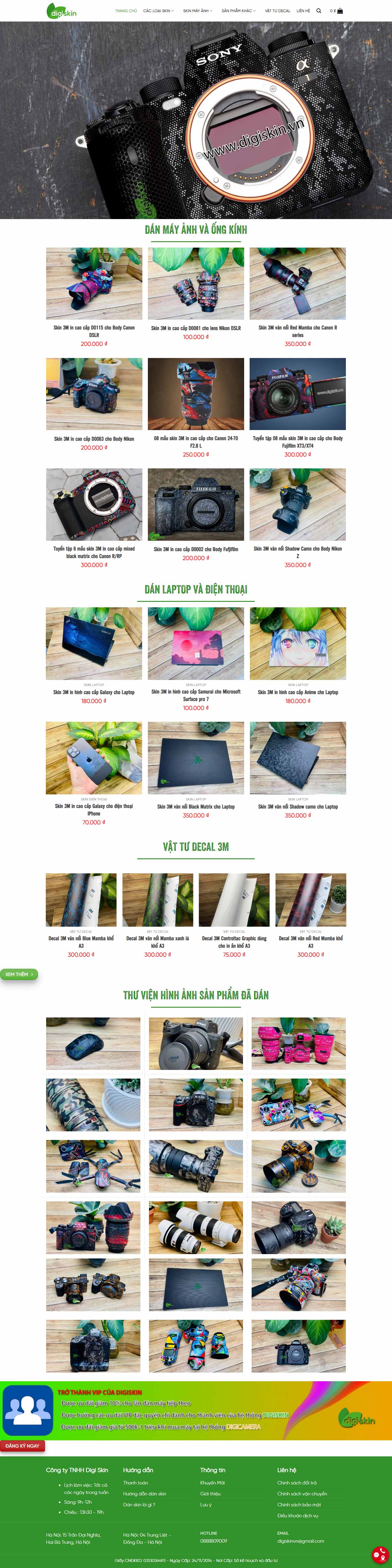 Thiết kế Web nhanh digiskin.vn