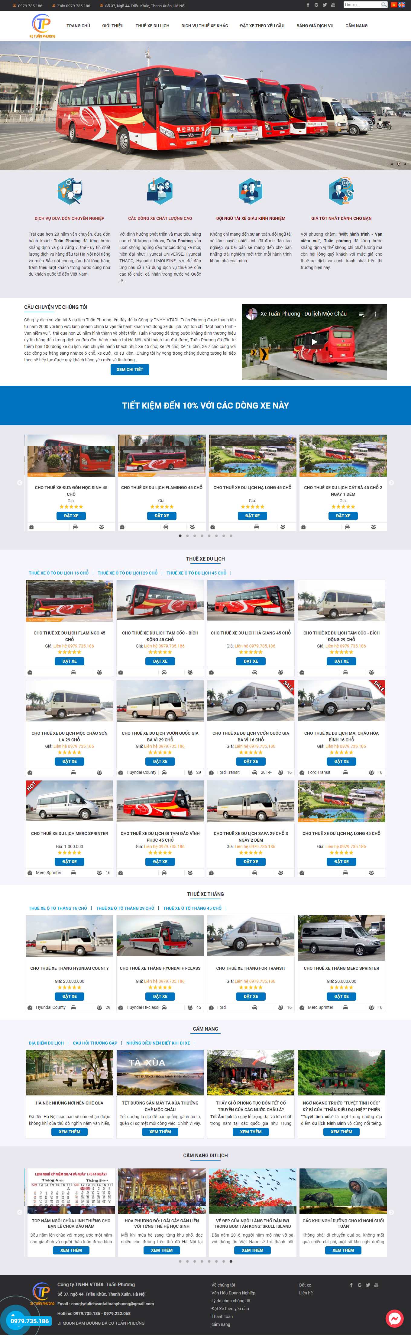 Thiết kế Web đẹp nhất xetuanphuong.vn