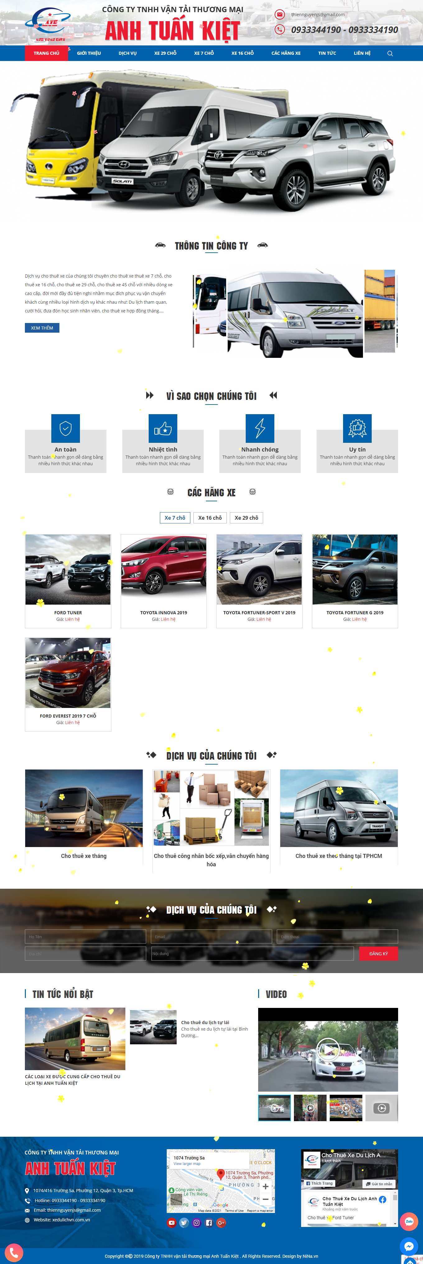 Thiết kế Web đẹp nhất xedulichvn.com.vn