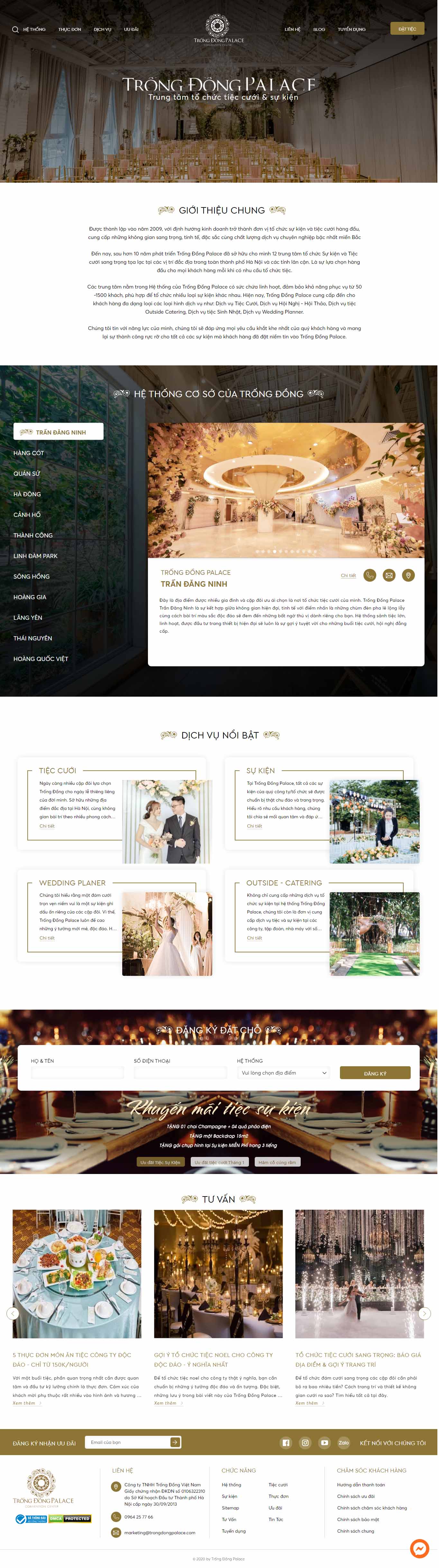 Thiết kế Web đẹp nhất trongdongpalace.com