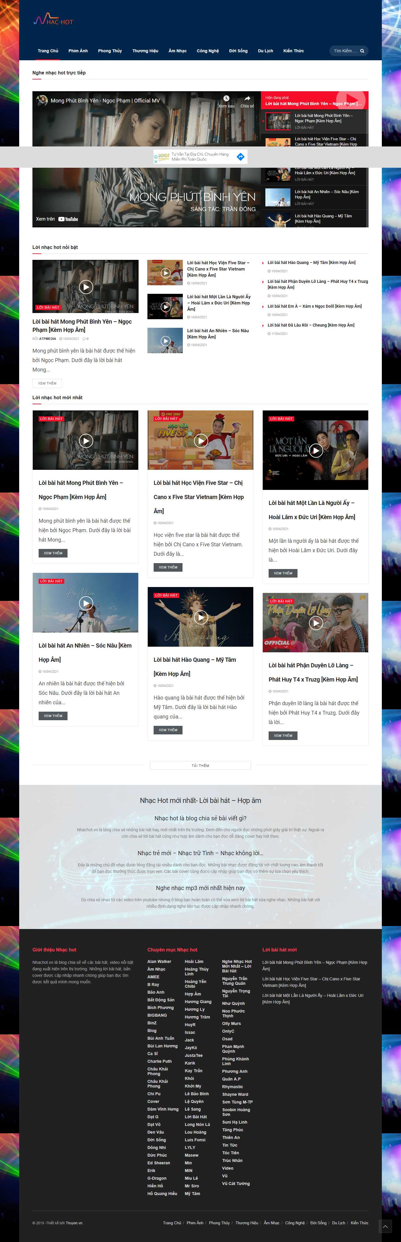 Thiết kế Web nhạc nhachot.vn