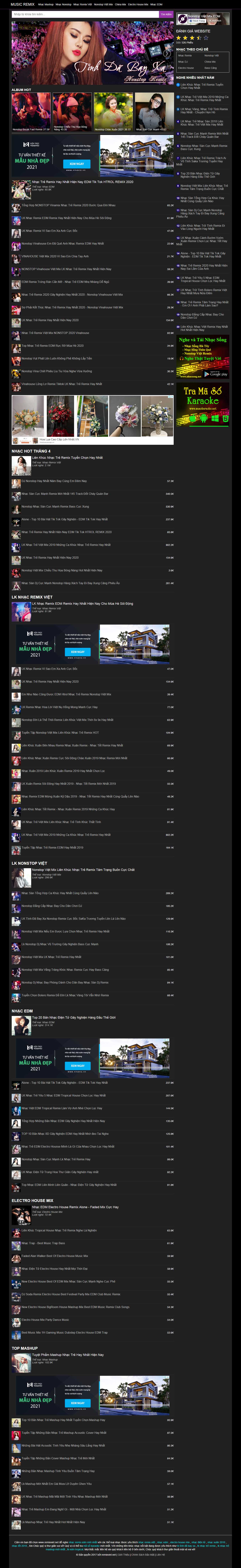 Thiết kế Web nhạc remixviet.net