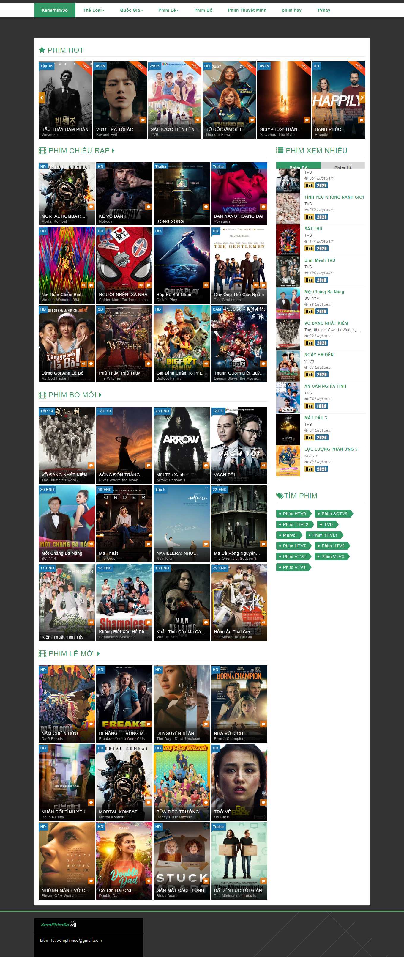Thiết kế Web phim xemphimsoz.net