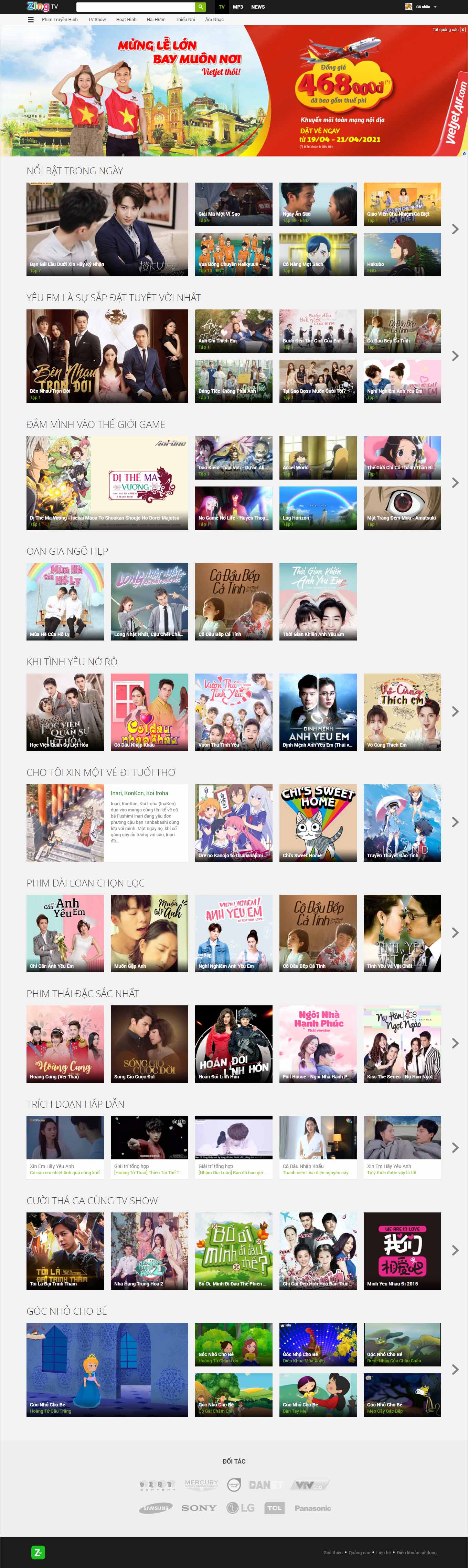 Thiết kế Web phim tv.zing.vn