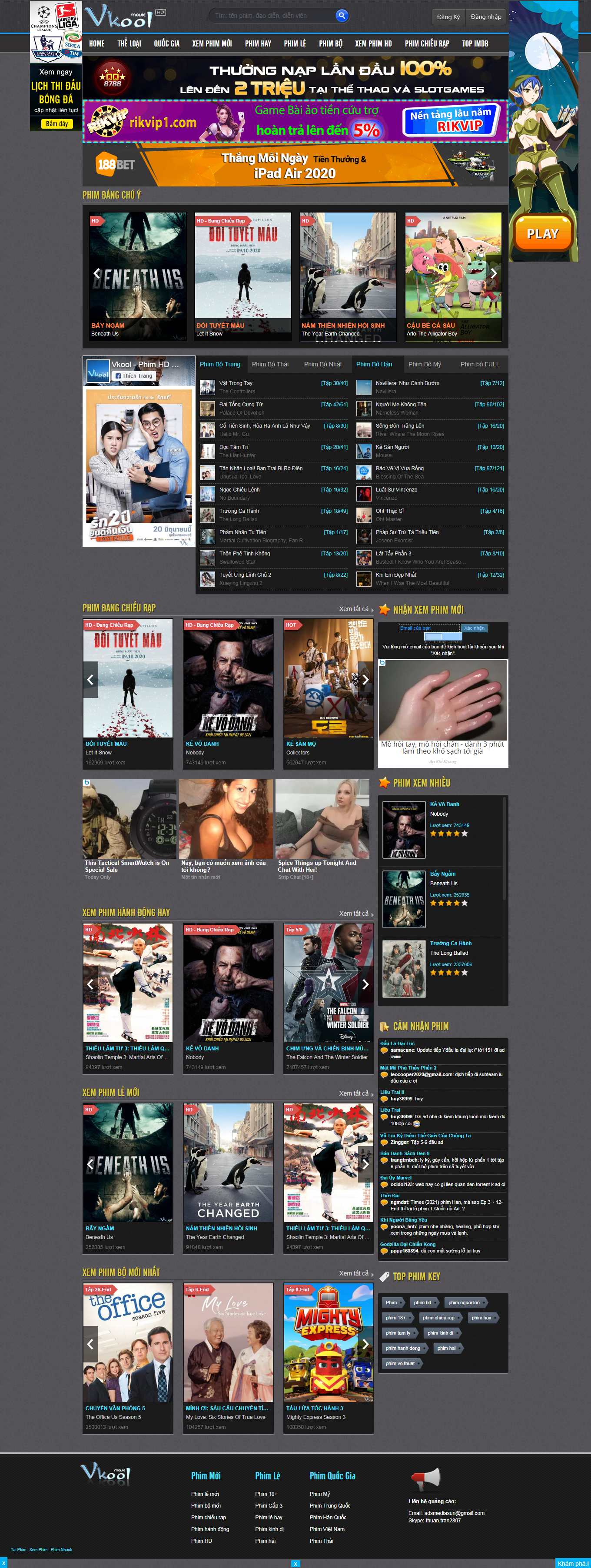 Thiết kế Web phim movie.vkool.net