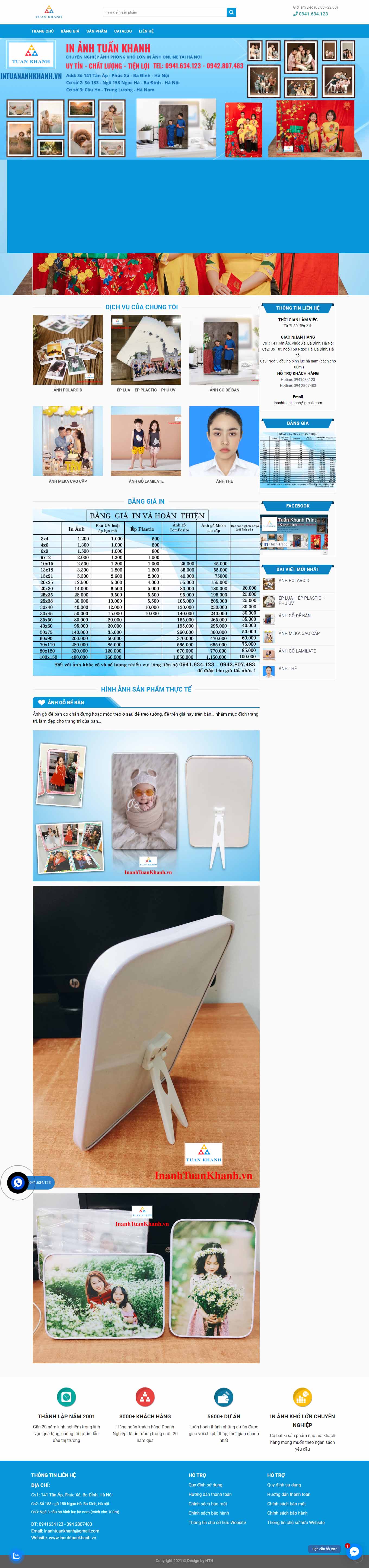 Thiết kế Web tranh ảnh inanhtuankhanh.vn