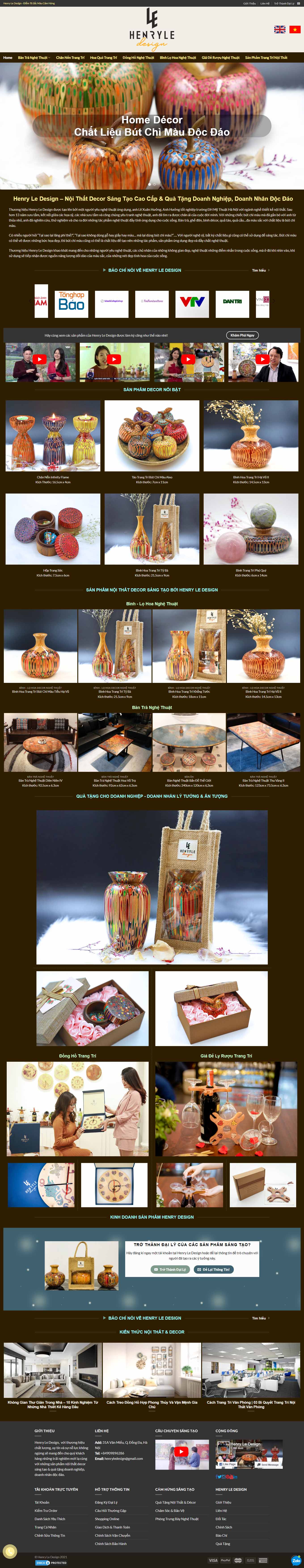 Thiết kế Web tranh ảnh henryledesign.com