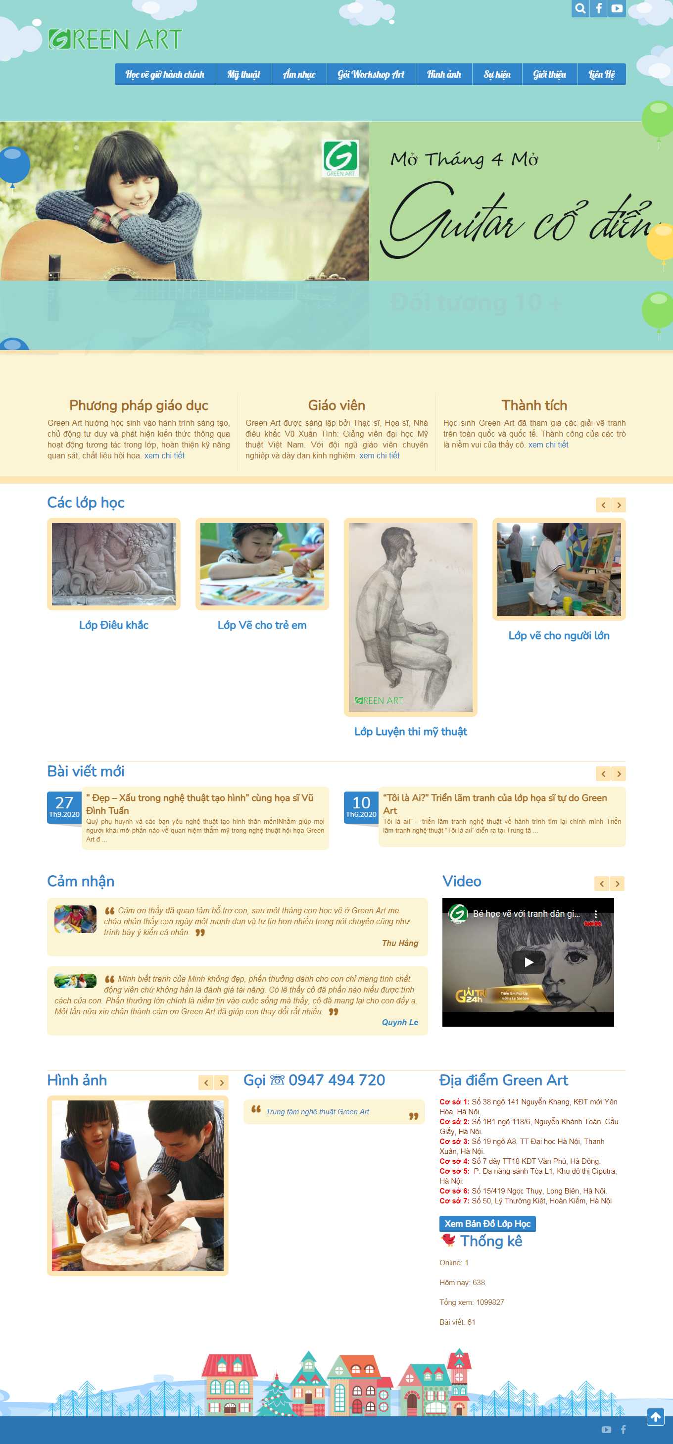 Thiết kế Web 500k greenart.edu.vn