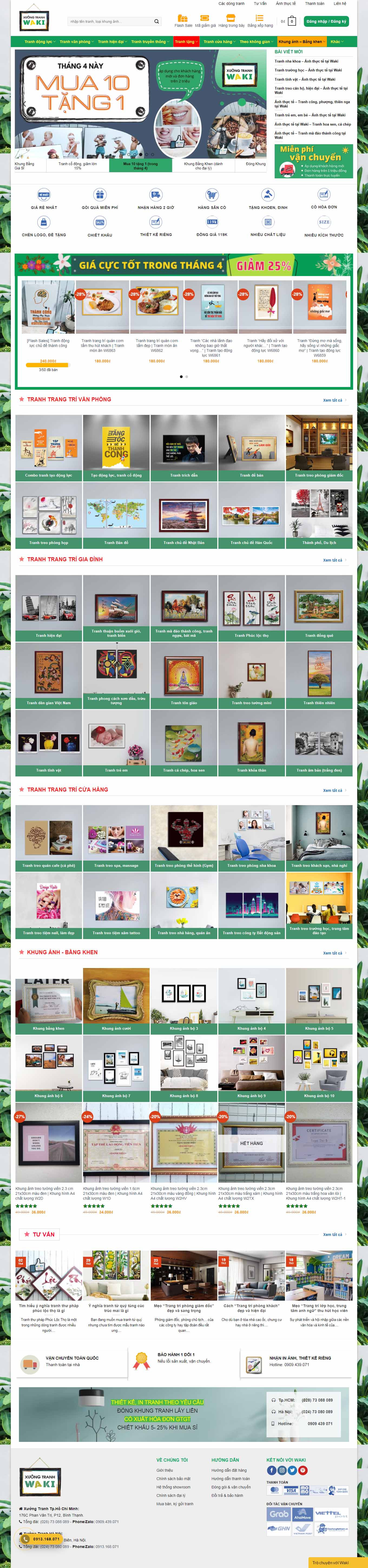 Thiết kế Web mẫu có sẵn waki.vn