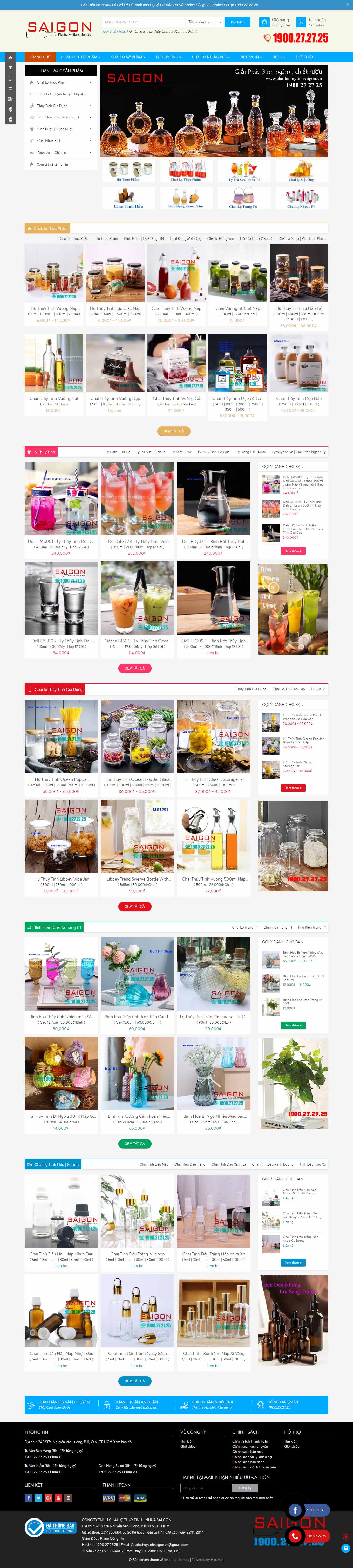 Thiết kế Web mẫu có sẵn chailothuytinhsaigon.vn