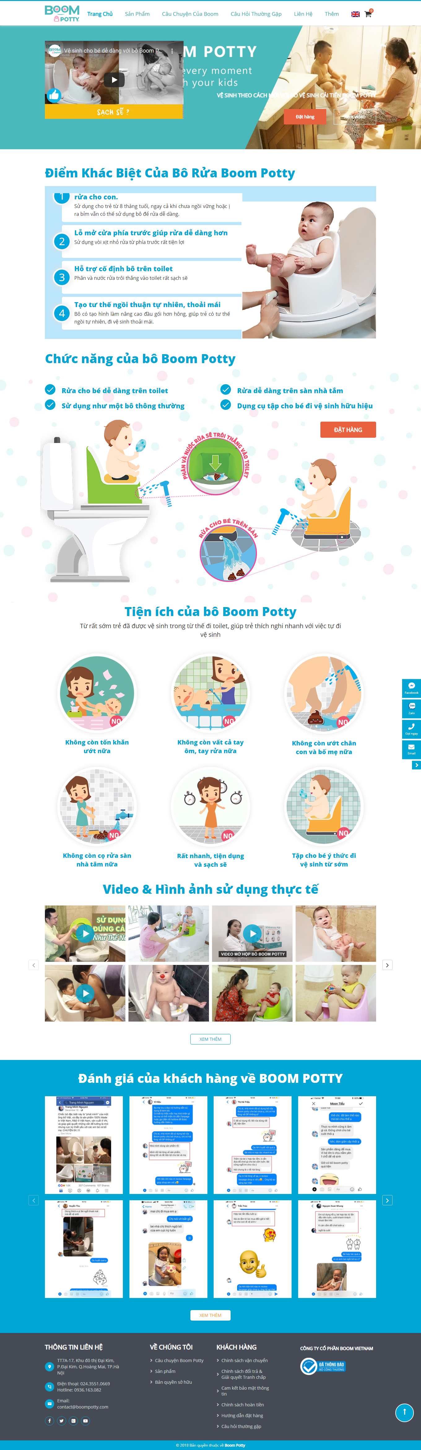 Thiết kế Web mẹ và bé boompotty.com