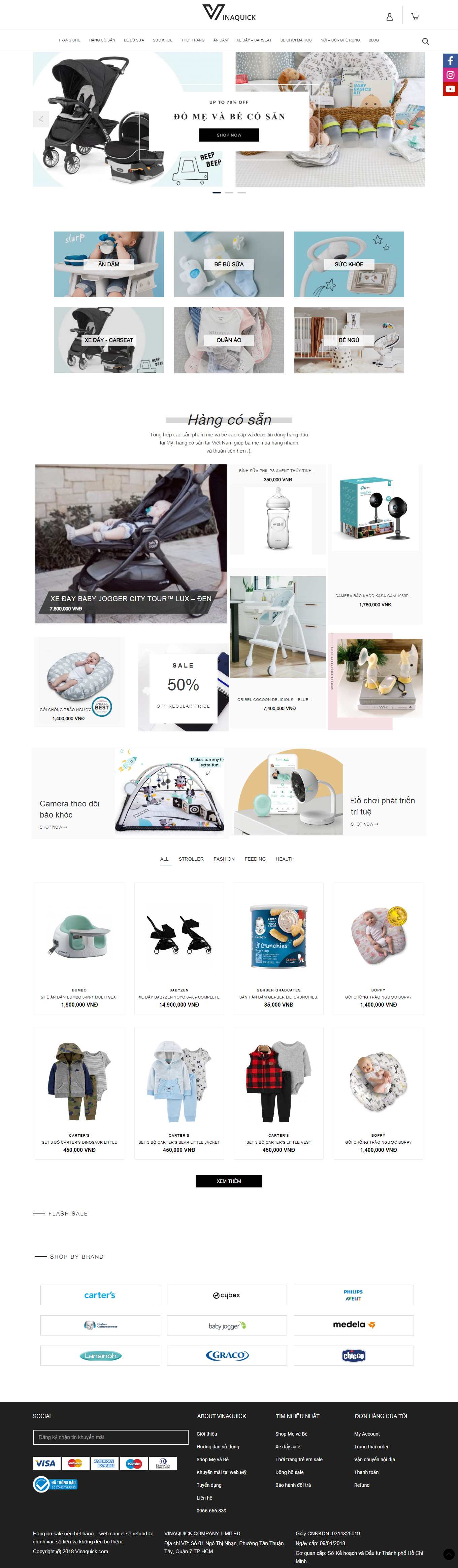 Thiết kế Web mẹ và bé mevabe.vinaquick.com