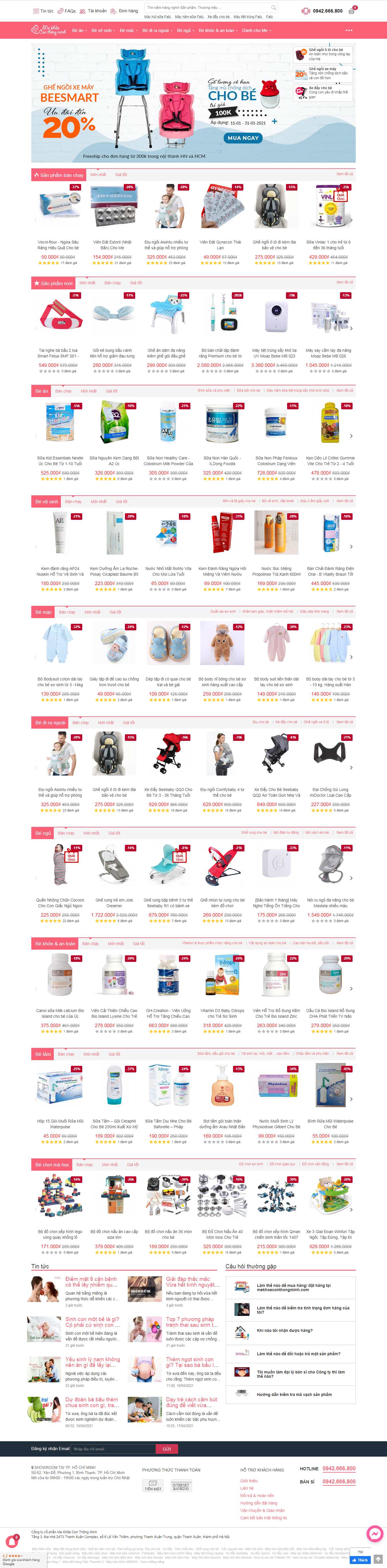 Thiết kế Web mẹ và bé mekhoeconthongminh.com